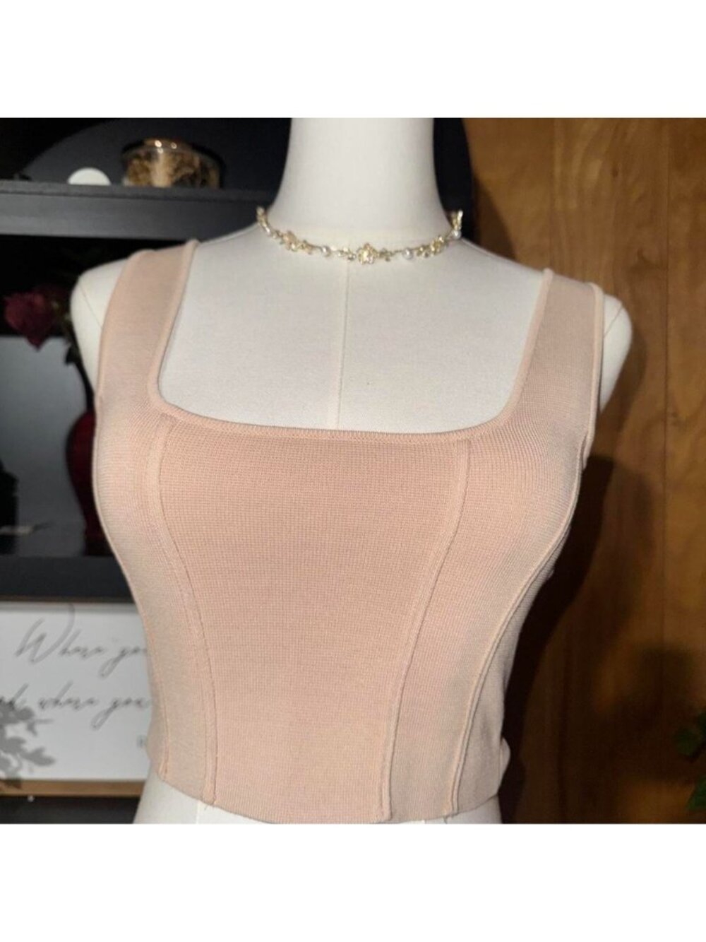 Zara Brown Structured Corset Top